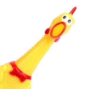 Liplasting SCREAM VOICE CHICKEN ไก่โอ๊กอ๊าก ของเล่น บีบแล้วมีเสียง ไก่ยางสีเหลือง เก็บเงินปลายทาง ของเล่น ของเล่น เด็ก Bojind