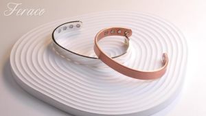 Feraco Copper Magnetic Bracelet for Men Women 99.99% Pure Copper Cuff Bangle with Effective Neodymium Magnets Adjustable Jewelry Gifts