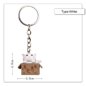 Cat Keychains Cartoon Bag Charm Keyrings Women Men Creative Cat Lover Gift Cat Figure Accessories