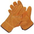 Split Leather Protective Safety Gloves (1 Pair). 