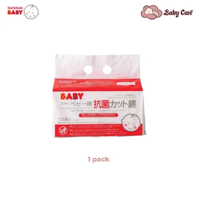 Suzuran AB Antibacterial Cut Cotton 120pc Baby & Kids Cotton