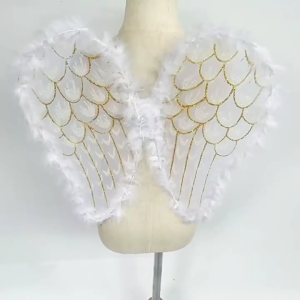 Halloween Wing Golden Feather Angel Wing Cosplay Wing Carnivals Wing Masquerade Wing Party Props for Celebrations