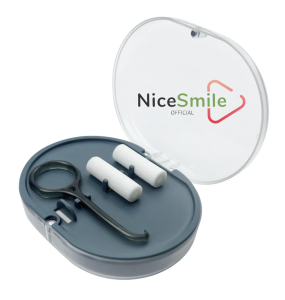 Hộp OVAL Hộp Đựng Khay Niềng Răng Trong Suốt Đựng Máng Tẩy Đựng Hàm Duy Trì - Có Móc Và 2 Cắn