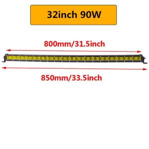 Yellow Led Single Row Work Light Bar Single Row Offroad WorkLight or Off Road Vehicles Trucks Cars SUV 4x4 Jeep Motorcycle auxiliary Fog lamp 12v 24v
