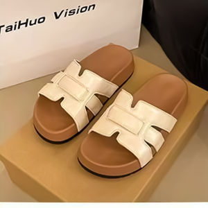 Dép Lê Nữ Quai To Thiết Kế Sang Trọng Đi Chơi Đi Học Tiện Lợi Đế Cao 4cm