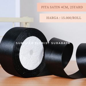 [PER ROLL] PITA SATIN 15 INCH 4 CM 25 YARD 22 METER 1.5 INCH PITA