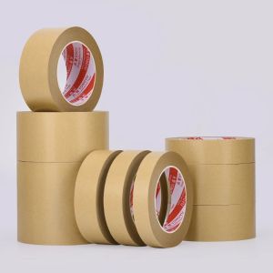 Biodegradable Kraft Paper Tape Water-free Self Adhesive High Quality Easy To Break Brown Kraft Paper Tape for Packing Masking