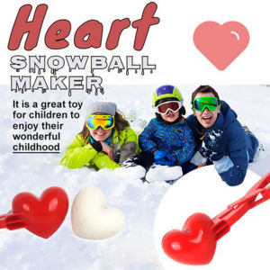 Heart-shaped Winter Snowball Clip Funny Snowball Mold Kids Outdoor Toys
