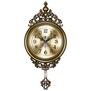Polaris European style metal plate swing silent wall clock living room bedroom personalized creative fashion decoration quartz clock