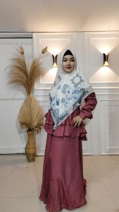 Hijab Printing Syari Motif Elegant Ceruty Premium Baby Doll Kerudung print bunga Tudung Jilbab Melyaz gallery
