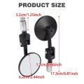 Universal Motorcycle handle end circular mirror Rear View Mirror Cafe Racer Bar End Side Mirrors For Benelli Leoncino 500 250 BJ500 KTM DUKE BMW SUZUK GSX-R750 Honda Rebel500 cm300 cmx500 etc. 