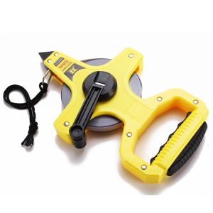 Thước thép cuộn BOSI 50m  thước dây thép trắc địa công trình vỏ nhựa abs cuộn tay quay tiện lợi