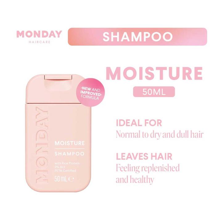 MONDAY Haircare Moisture Shampoo Sample Travel Kit 50ML (No Sulfates ...
