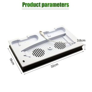Multifunctional Vertical Cooling Fan Charging Stand Kipas Ps5 Dobe Dualsence Controller Led