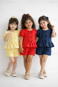 AA 2026 summer new arrival: girly age-defying bubble sleeve two-piece dress set - trendy plaid blouse + midi skirt
