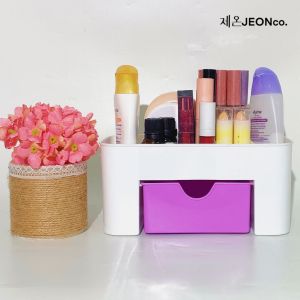 RAK KOSMETIK MINI PLASTIK Praktis Tempat Make Up Kotak Penyimpanan Serbaguna Wadah Multifungsi murah
