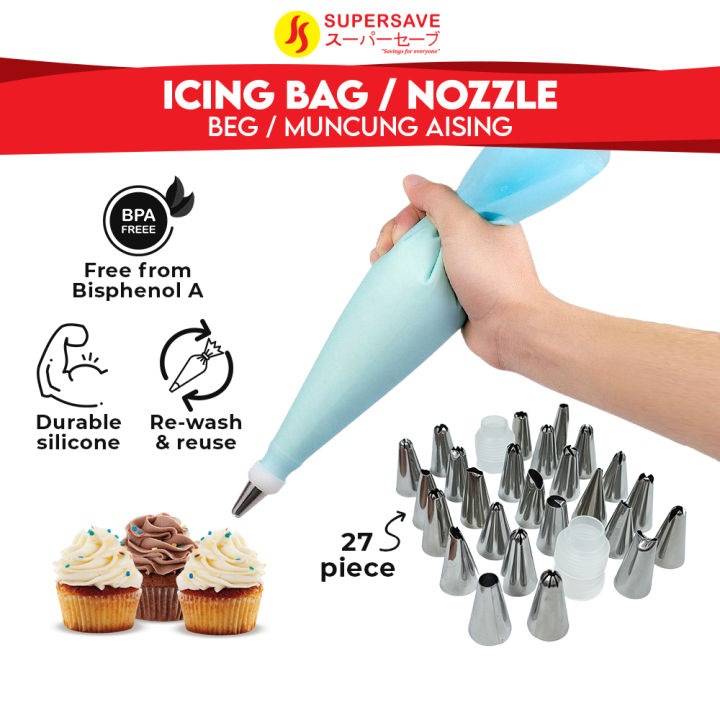 Icing Bag Cake Decoration Bag Reusable Piping Bags Pastry Tips Set
