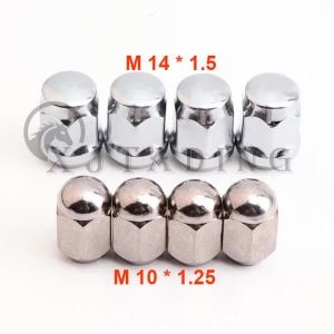 kkmf 4pcs M10X1.25 M14x1.5 Chrome Wheel Hub Nut Fit For Alloy Aluminum Rim Wheel ATV Scooter Buggy UTV Quad Bike Vehicle Moto parts J6H9P