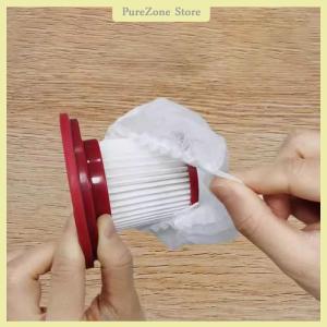 [PureZone] 100 Disposable Vacuum Cleaner Filter Element Filter Set Universal Handheld Household Filter
