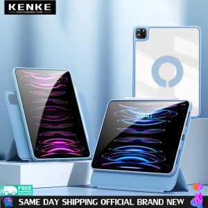 KENKE iPad Case 720° Magnetic Smart Anti-bending HD Clear Acrylic Case Rotating Detachable Smart Case for iPad 2022 M2 Pro 11 inch 2020 Air5 Air 4 iPad 7th 8th 9th 2021 mini 6 Magnetic Separation Case Free Shipping Free DIY Stickers