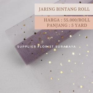 SFS - JARING BULAN BINTANG TILE MESH ROLL WRAPPING PAPER KERTAS WRAP PEMBUNGKUS BUNGA KERTAS KOREA