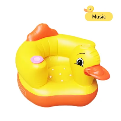 FUNToy Sofa Kursi Makan Bayi belajar duduk balon Baby Chair Model Tiup Bebek Dengan Music Musik