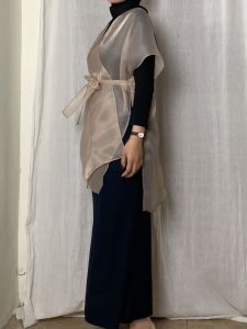 Acukabee - Sakura Outer Organza Kimono Outfit Kondangan Wisuda Bridesmaids Lamaran Baju Pesta Dewasa Remaja