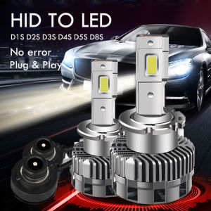 2Pcs Car Light D4S D2S LED D1S D3S D5S D8S LED Canbus Headllamp Bulb 70W 30000LM 12V 6000K White D1R D2R D4R Auto Lamp No-Destroy  replace the  xenon bulb plug & play