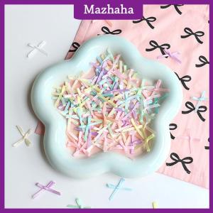 Mazhaha 100pcs 20mm-30mm Small Size Satin Ribbon Bow Flower DIY CraftsEmbellishment Crafts Accessory Decoration Supplies