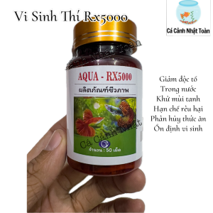 CHẾ PHẨM VI SINH AQUA RX5000 THÁI LAN 365 NGÀY KHÔNG CẦN THAY NƯỚC HỦ 50 VIÊN CHO BỂ CÁ CẢNH