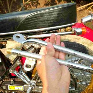 Begel CB Panjang Crome Begel Kartel Full Ukir Set Kuningan Lapis Krom