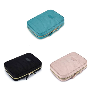 Organizer Travel Case with Removable Clear Pouches for Women Large Capacity Storage Binder Book Bag