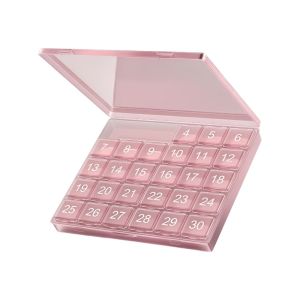 CMIEWN5 Transparent Monthly Pill Organizer Plastic Squeeze-to-Open Daily Medcine Container Durable Waterproof Portable Storage Box for Vitamins