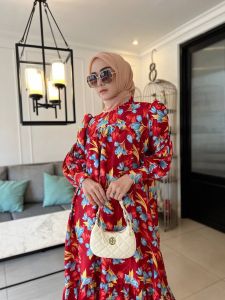 BUNGA SEPATU Gamis Terbaru Lebaran Baju Armani Silk Viral Baju Outfit Silky premium Kekinian Import Mewah Glowing