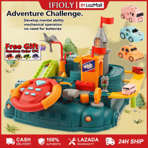 【Free gift+Exquisite gift box packaging】Simulated Driving Car Toy For KidsRacing Rail Car Model Educational Toys Children Track Car Adventure Game Brain Game Mechanical Interactive Train Toy