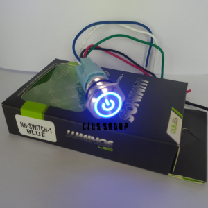SWITCH STAINLESS SAKLAR ON OFF TOMBOL NYALA LUMINOS LED SAKLAR ON OFF LAMPU SOROT TEMBAK MOTOR DAN MOBIL