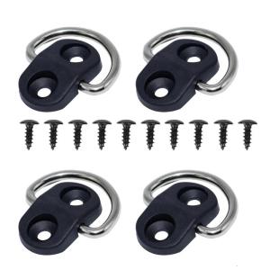 D Rings Anchors Lashing Rings D-Rings Tie Downs for Car Truck Trailer Cargo with 55lbs Load Capacity