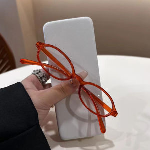 ป้องกันแสงสีฟ้าแว่นตากรอบขนาดเล็กทรงรีแนววินเทจ Y2K สตรีทสหัสวรรษสาวๆเลนส์ใส Pelindung Mata คอมพิวเตอร์กรอบแว่นตาสามารถติดตั้งได้กับองศา