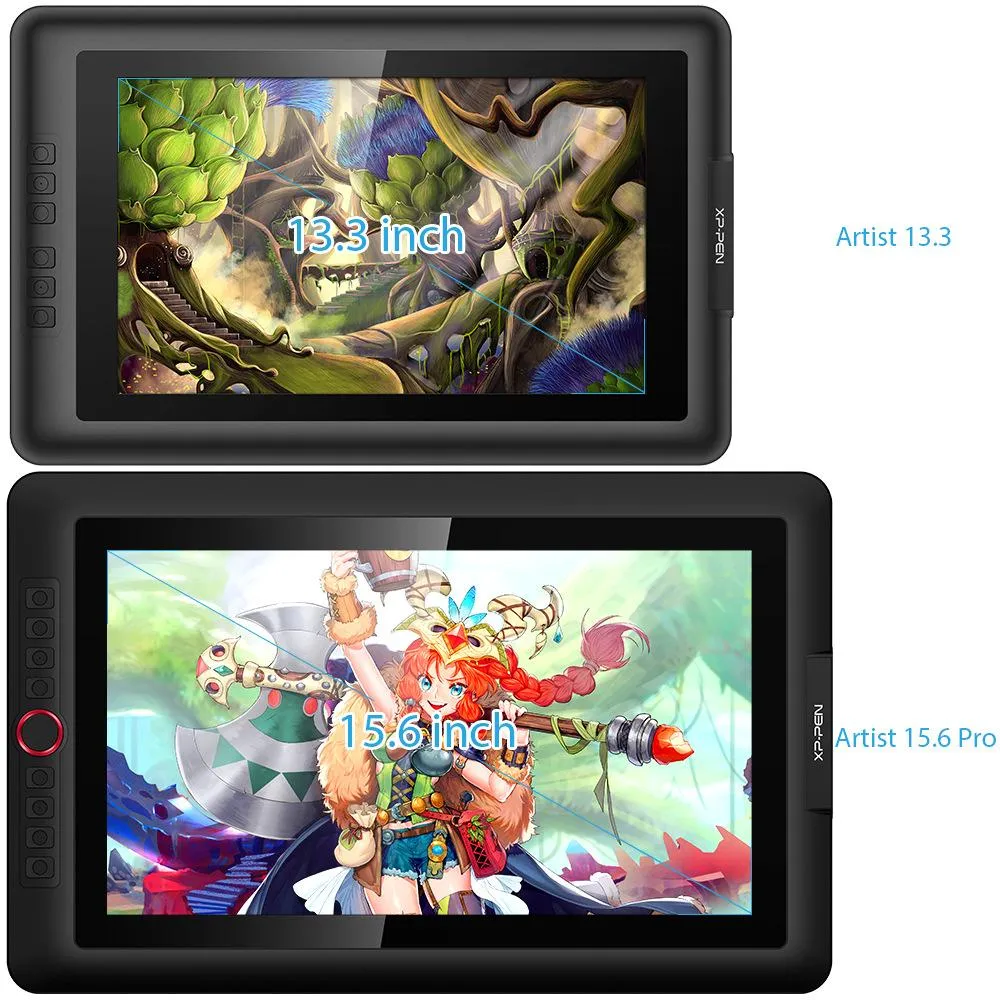 XPPen Artist 15.6 Pro เมาส์ปากกาแบบหน้าจอวาดภาพ ขนาด 15.6 นิ้ว แรงกดปากกา 8192 ระดับ ค่าสี 120% sRGB