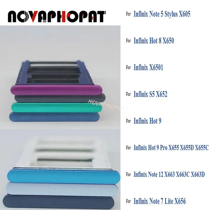 Novaphopat SIM Card Tray For Infinix Note 12 Lite Stylus Hot