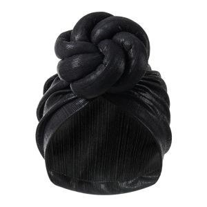 CHUAN Đã thắt sẵn Mũ turban Thoáng khí Khô nhanh Khăn quấn đầu Sang trọng  loại sáng bóng Mũ hóa trị Dành cho phụ nữ