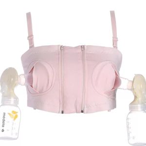 🇲🇾(STOCK KL) FELLO Hand free Breast Plus Size Pump Bra Strong Support Cotton Maternity Nursing Push Up Maternity Breastfeeding Bra Underwear