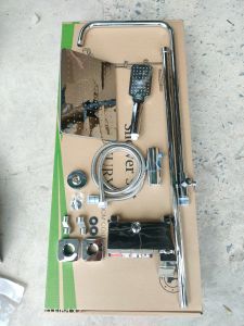 Bộ sen cây tắm đứng Nóng Lạnh nút bấm dạng phím đàn Bóng đồng thau