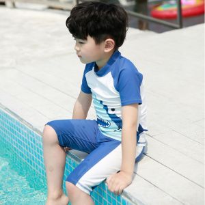 Đồ Bơi Bé Trai Đồ Bơi Bé Gái Thiết Kế 3 Chi Tiết Họa Tiết Cá Mập Dễ Thương Chất Liệu Co Giãn Cho Bé Từ 9-26kg