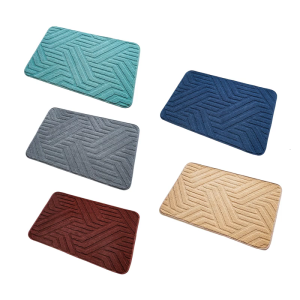 Weave Bath Mat 40x60cm Absorbent Polyester Shower Rug NonSlip Bathroom Floor Mat Easy To Clean Decorations
