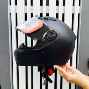 MŨ BẢO HIỂM FULLFACE AGU ĐEN  NHÁM /BẢO HÀNH 12 THÁNG(KÍNH KHÓI )