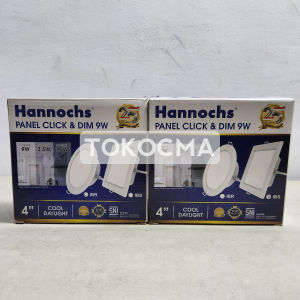 Lampu LED Downlight Hannochs Panel Click & Dim IBR IBS Round Square Bulat Segi 9w12w CoolDayLight