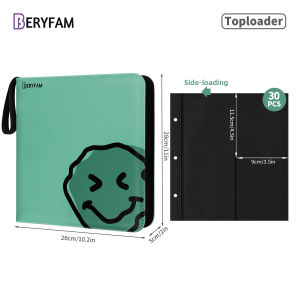 BERYFAM Toploader Binder Album Light Green Photocard Binder 240Pocket for Sports Cards Blueberry Series