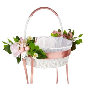 Multiuse Easter Egg Picnic Basket with Artificial Flower And Egg For Music Festival Spring Picnics And Party Gathering