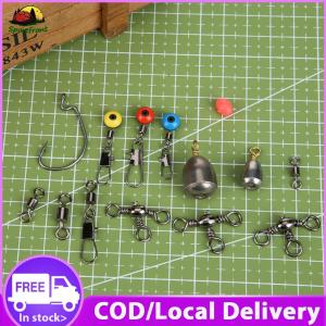 【Fast delivery】 162pcs Fishing Accessories Kit Hooks Swivels Fishing Sinker Tackle Box